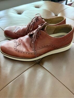 Cole Haan Men's Wingtip Leather Oxfords - Chestnut Brown